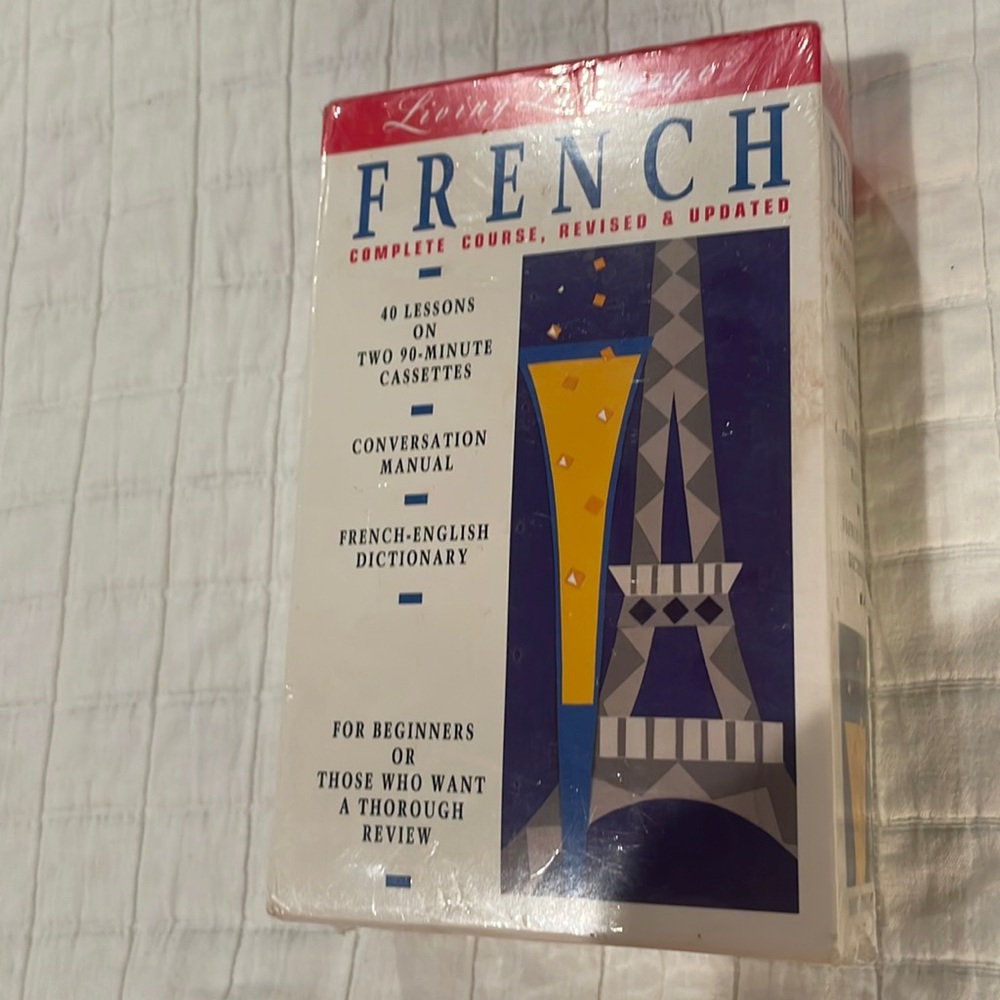 Living language French complete course book & CDs beginners 40 lessons brand new